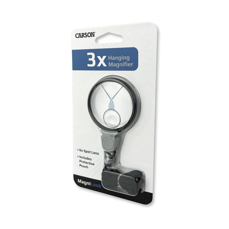 CarsonÂ® MagniLook 3x Pendant Magnifier with 6x Spot Lens & Neck Cord (LK-10) - Image 3